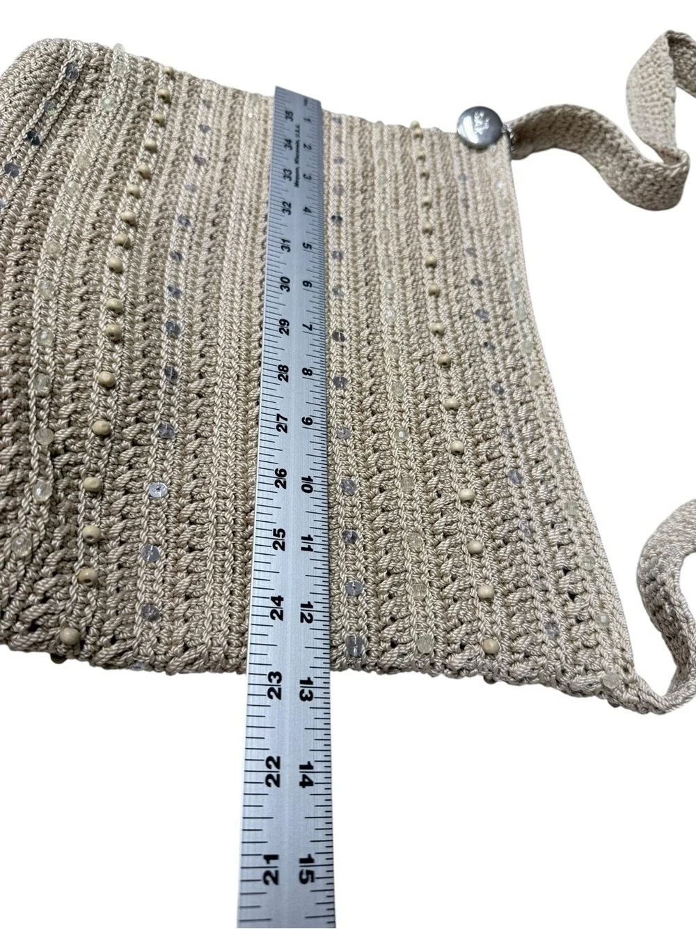 Vintage The Sak Hand-Crocheted Crossbody Hobo Bag